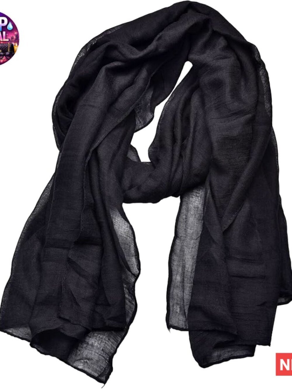 Polyester and Cotton Lightweight Fashion Scarf Wrap Shawl